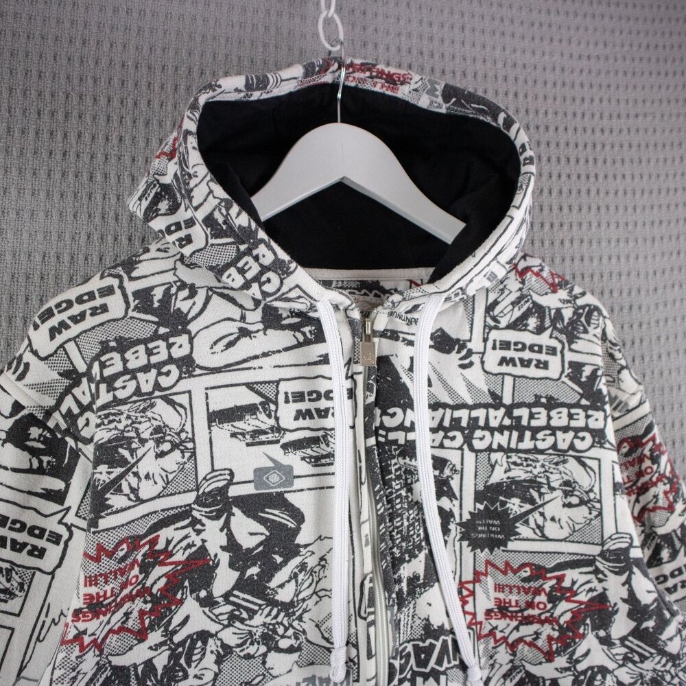 Mecca Jeans Comic Book AOP Zip Up Hoodie Mesn Medium - Picture 4 of 8